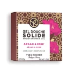Xhel dushi solid për trupin me argan dhe trëndafil 100 gr
