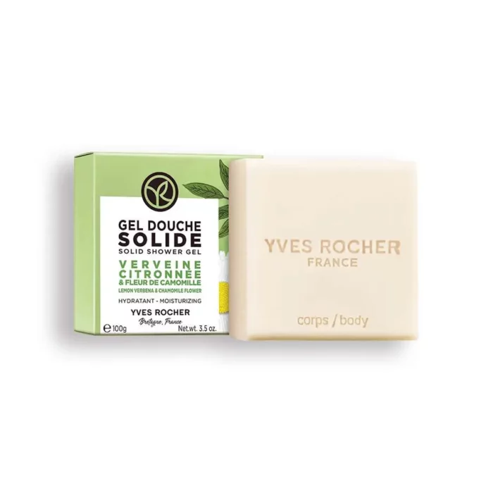 Xhel dushi solid për trupin me Verbenë Limoni & Lule Kamomili 100 gr - Figura 4